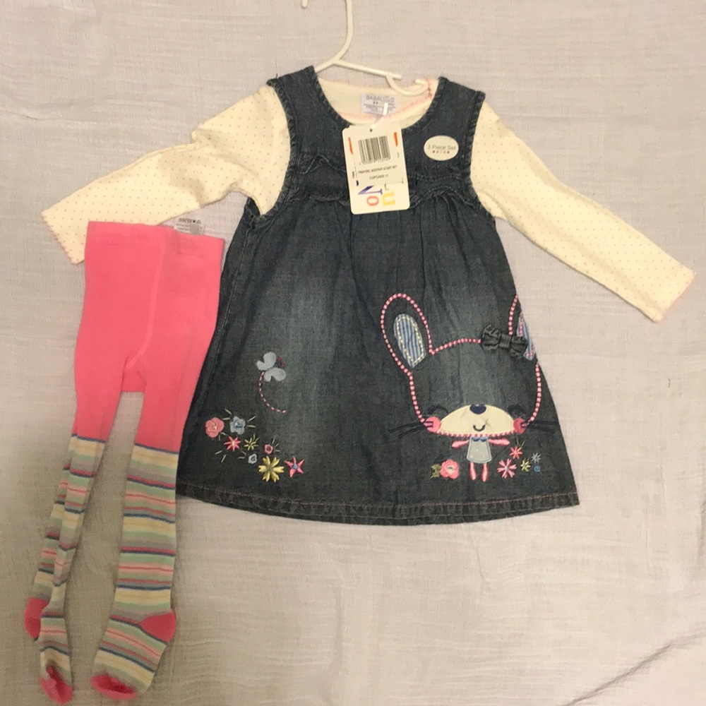 NWT 3 Piece Denim Dress Set